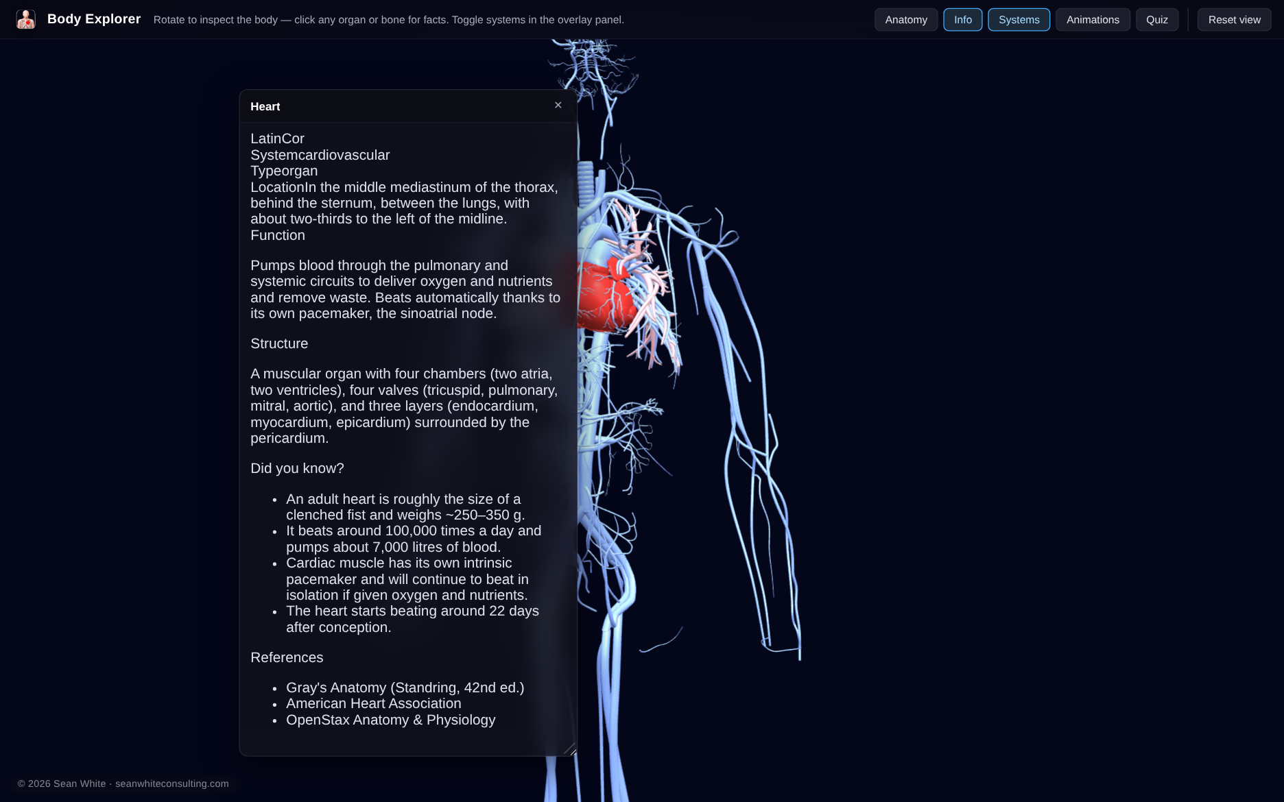 Click any structure to learn it — screenshot